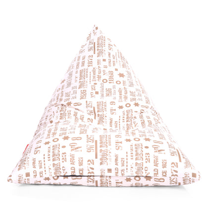 Style Homez PYRAMID LOUNGE, Cotton Canvas Abstract Printed Bean Bag XXL Size Cover Only