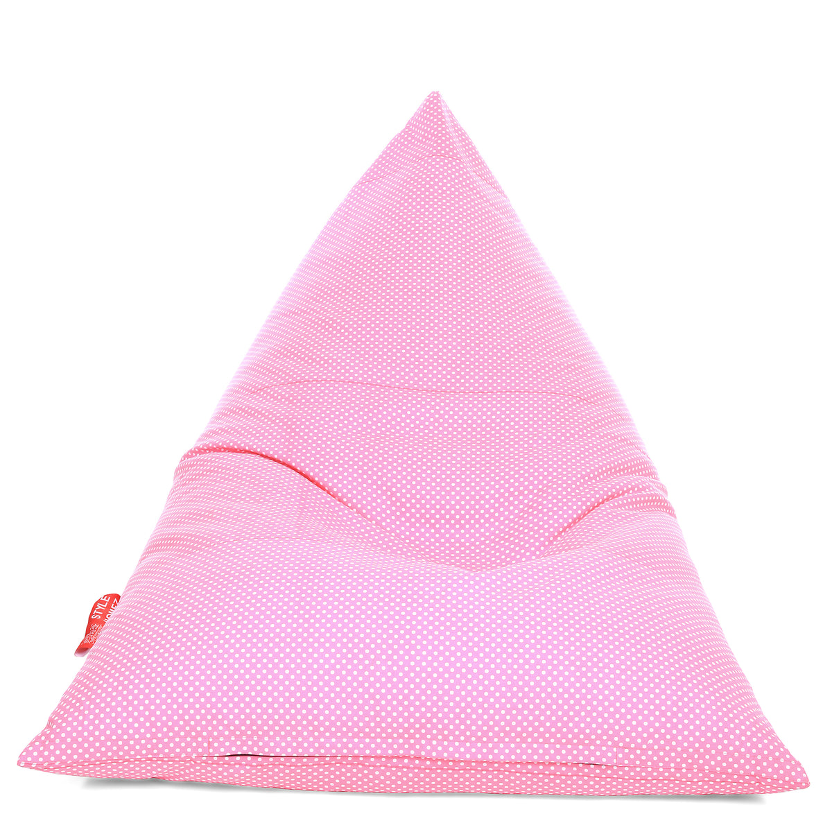 Style Homez PYRAMID LOUNGE, Cotton Canvas Polka Dots Printed Bean Bag XXL Size Cover Only