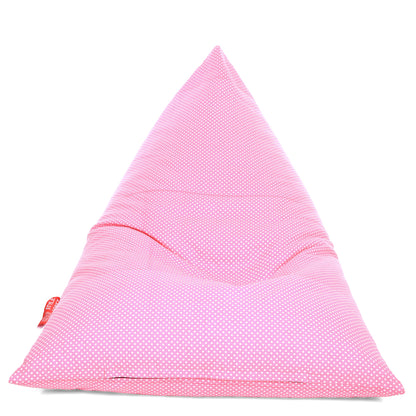 Style Homez PYRAMID LOUNGE, Cotton Canvas Polka Dots Printed Bean Bag XXL Size Cover Only