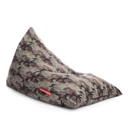 Style Homez PYRAMID LOUNGE, Cotton Canvas Camouflage Printed Bean Bag XXL Size Cover Only
