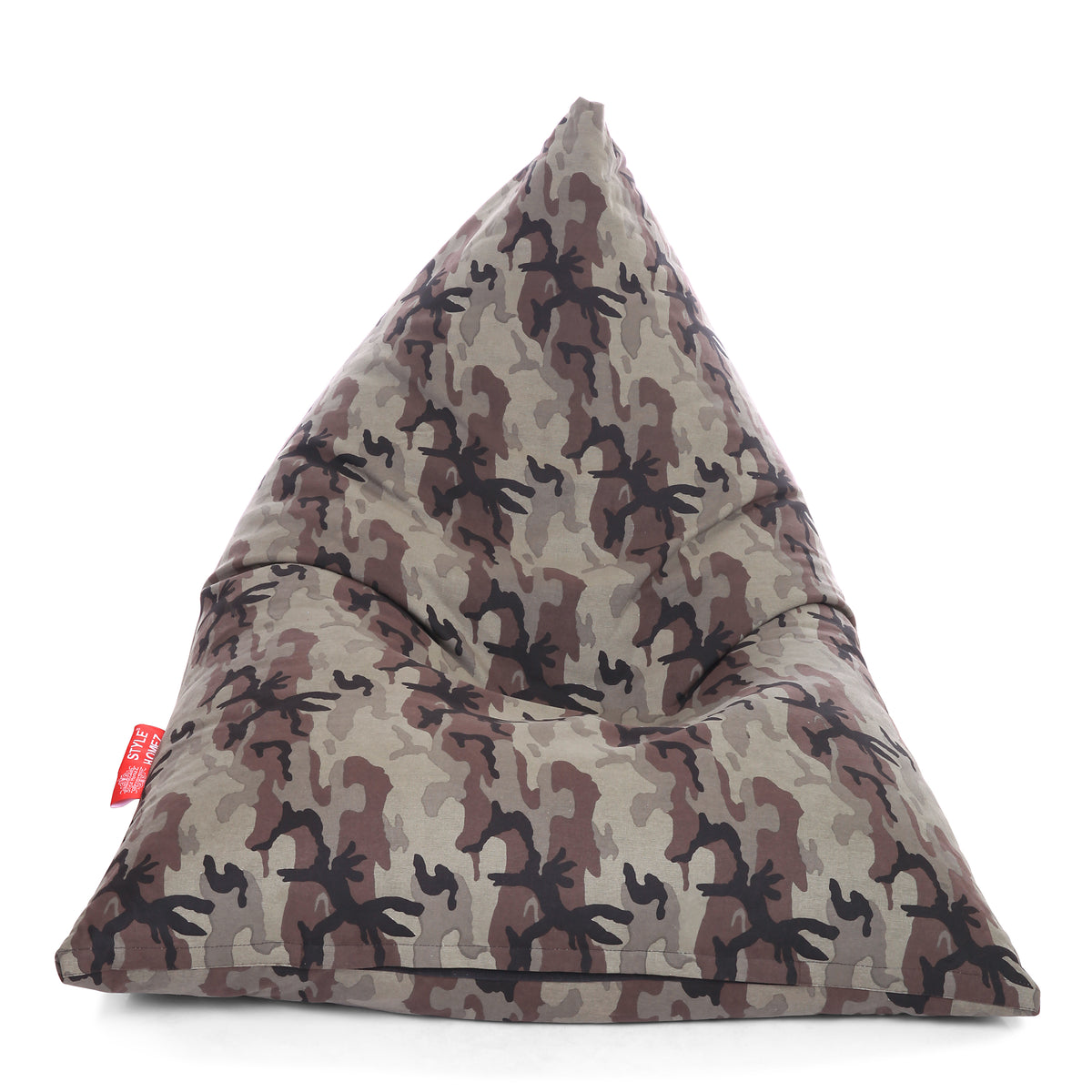 Style Homez PYRAMID LOUNGE, Cotton Canvas Camouflage Printed Bean Bag XXL Size Cover Only