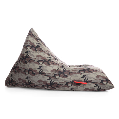 Style Homez PYRAMID LOUNGE, Cotton Canvas Camouflage Printed Bean Bag XXL Size Cover Only