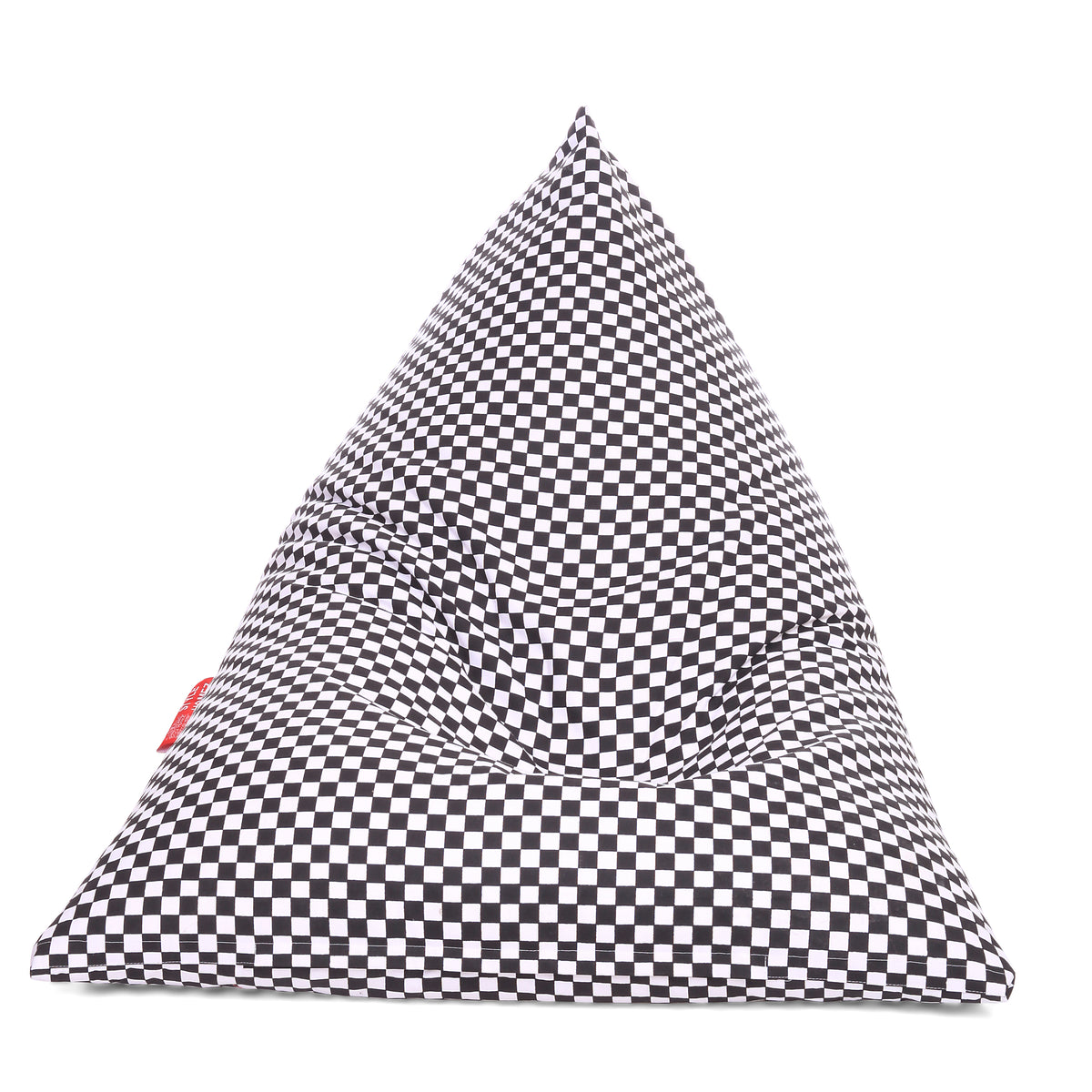 Style Homez PYRAMID LOUNGE, Cotton Canvas Checkered Printed Bean Bag XXL Size Cover Only