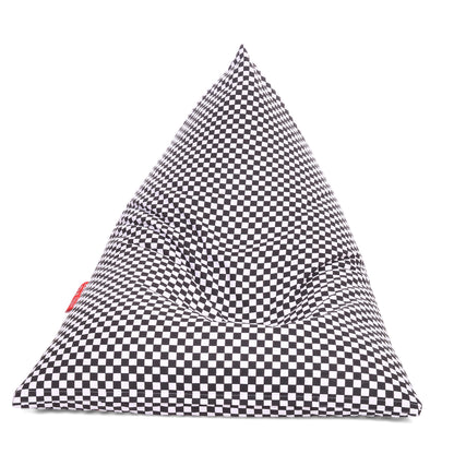 Style Homez PYRAMID LOUNGE, Cotton Canvas Checkered Printed Bean Bag XXL Size Cover Only