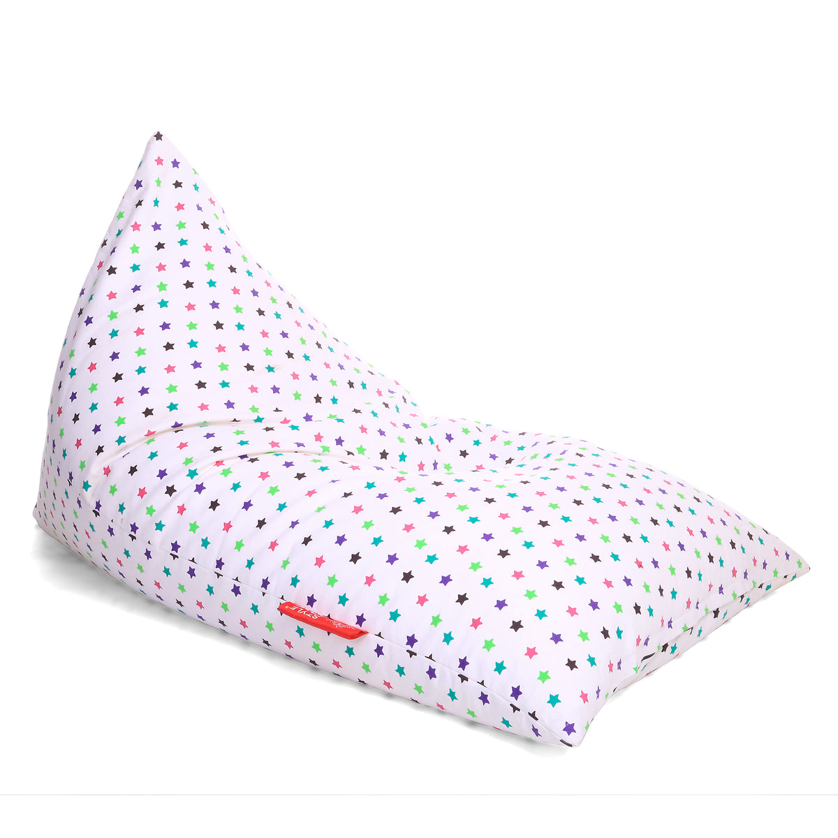 Style Homez PYRAMID LOUNGE, Cotton Canvas Star Printed Bean Bag XXL Size Cover Only