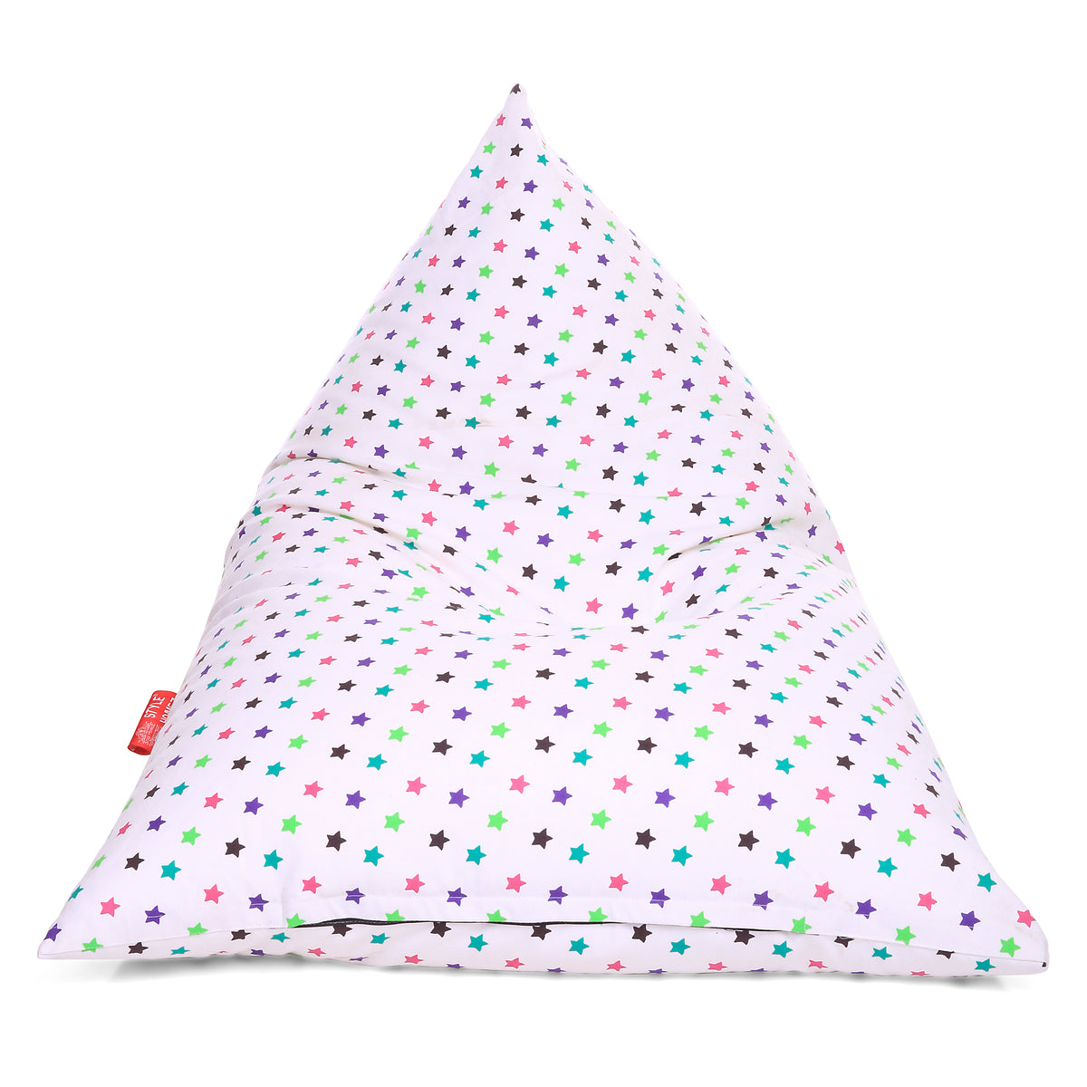 Style Homez PYRAMID LOUNGE, Cotton Canvas Star Printed Bean Bag XXL Size Cover Only