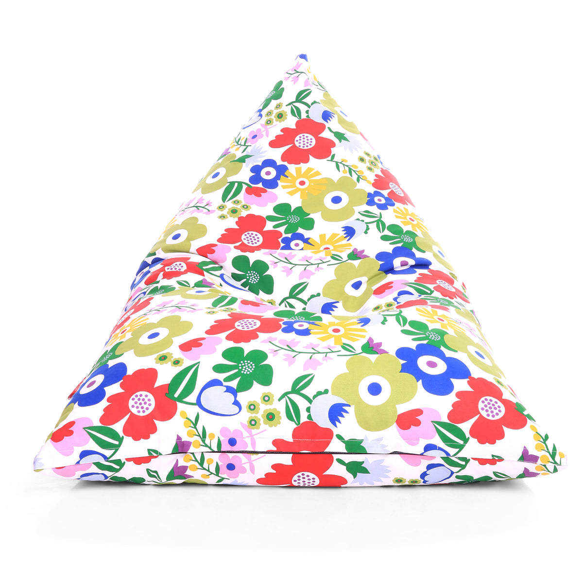 Style Homez PYRAMID LOUNGE, Cotton Canvas Floral Printed Bean Bag XXL Size Cover Only