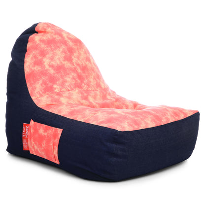 Style Homez Urban Design Denim Canvas Abstract Printed Chair Bean Bag XXL Size Cover Only