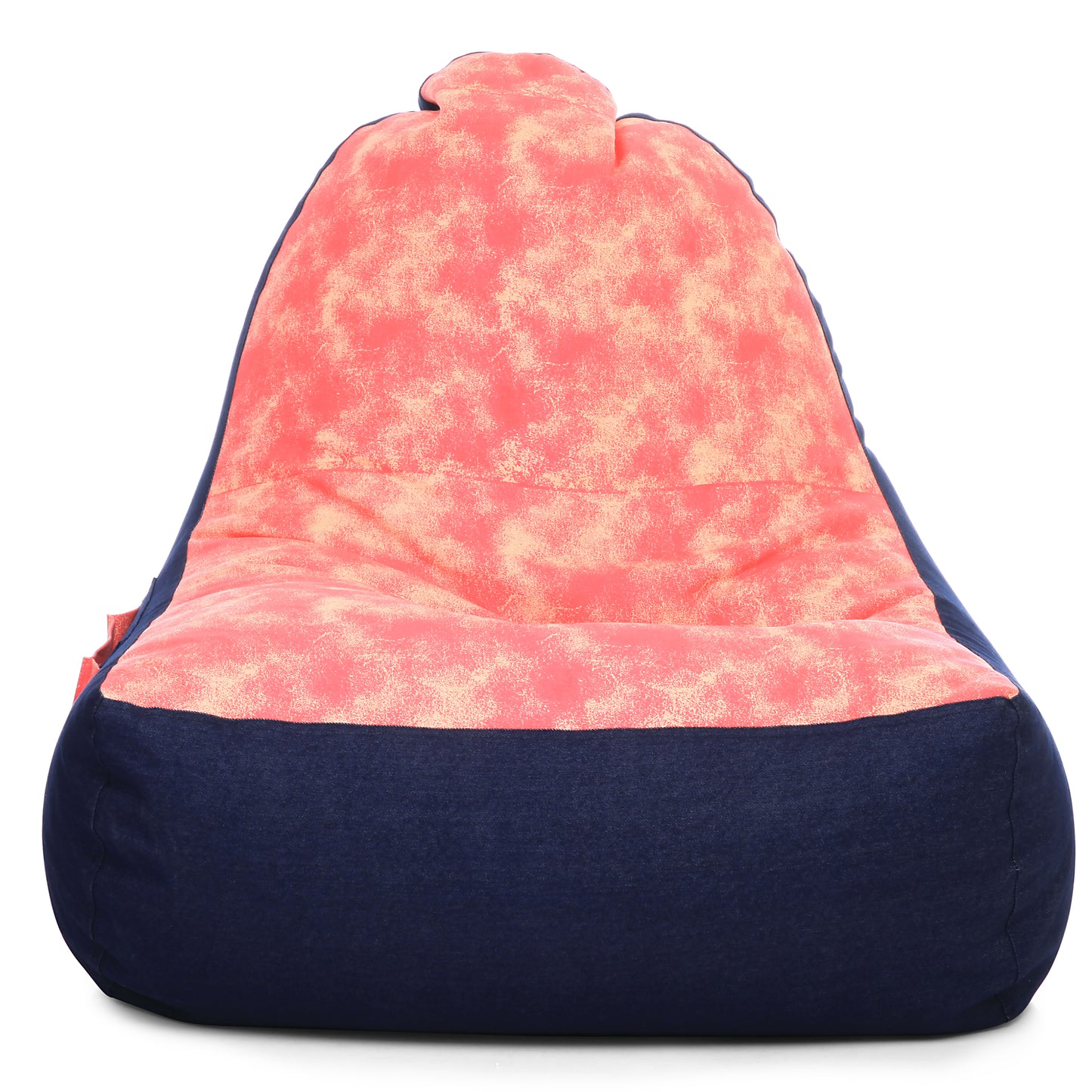 Style Homez Urban Design Denim Canvas Abstract Printed Chair Bean Bag XXL Size Filled with Beans Fillers