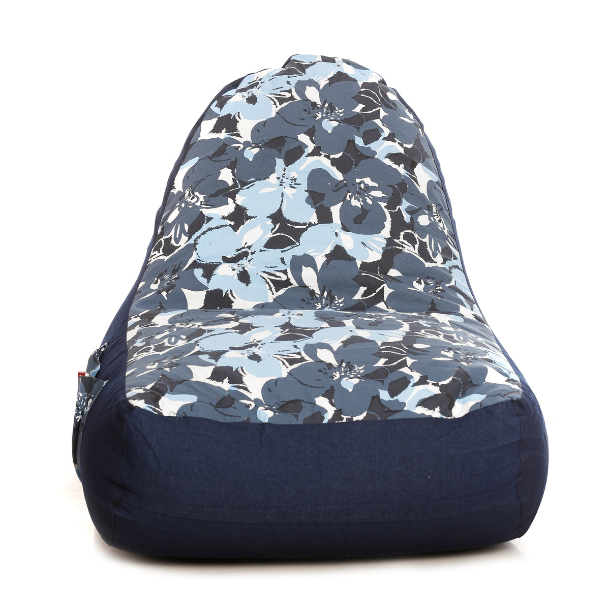 Style Homez Urban Design Denim Canvas Floral Printed Chair Bean Bag XXL Size Cover Only