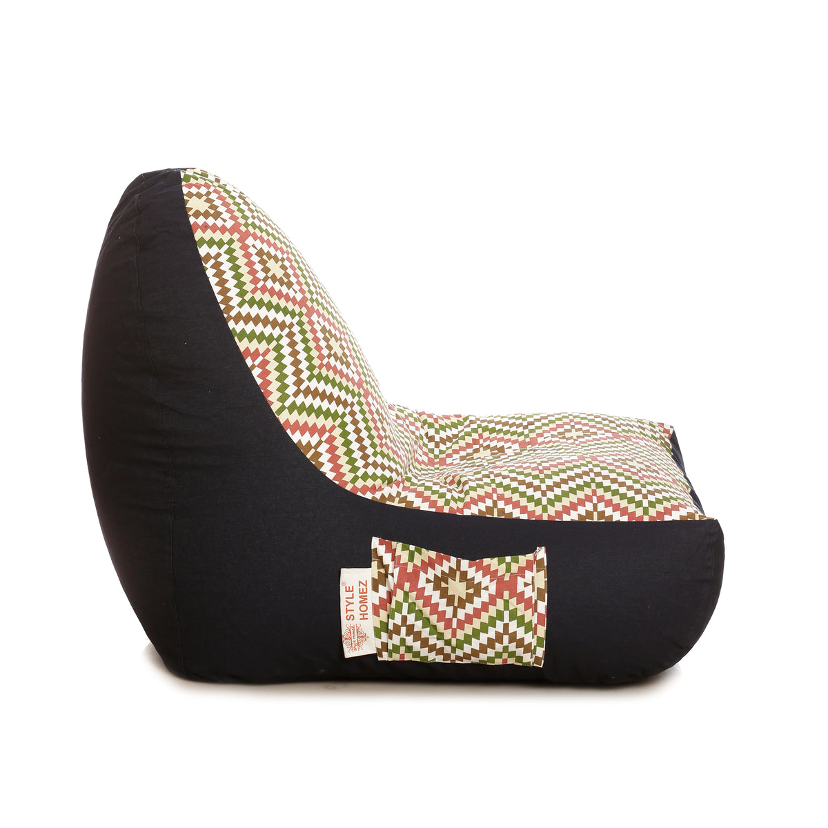 Style Homez Urban Design Denim Canvas IKAT Printed Bean Bag XXL Size Cover Only