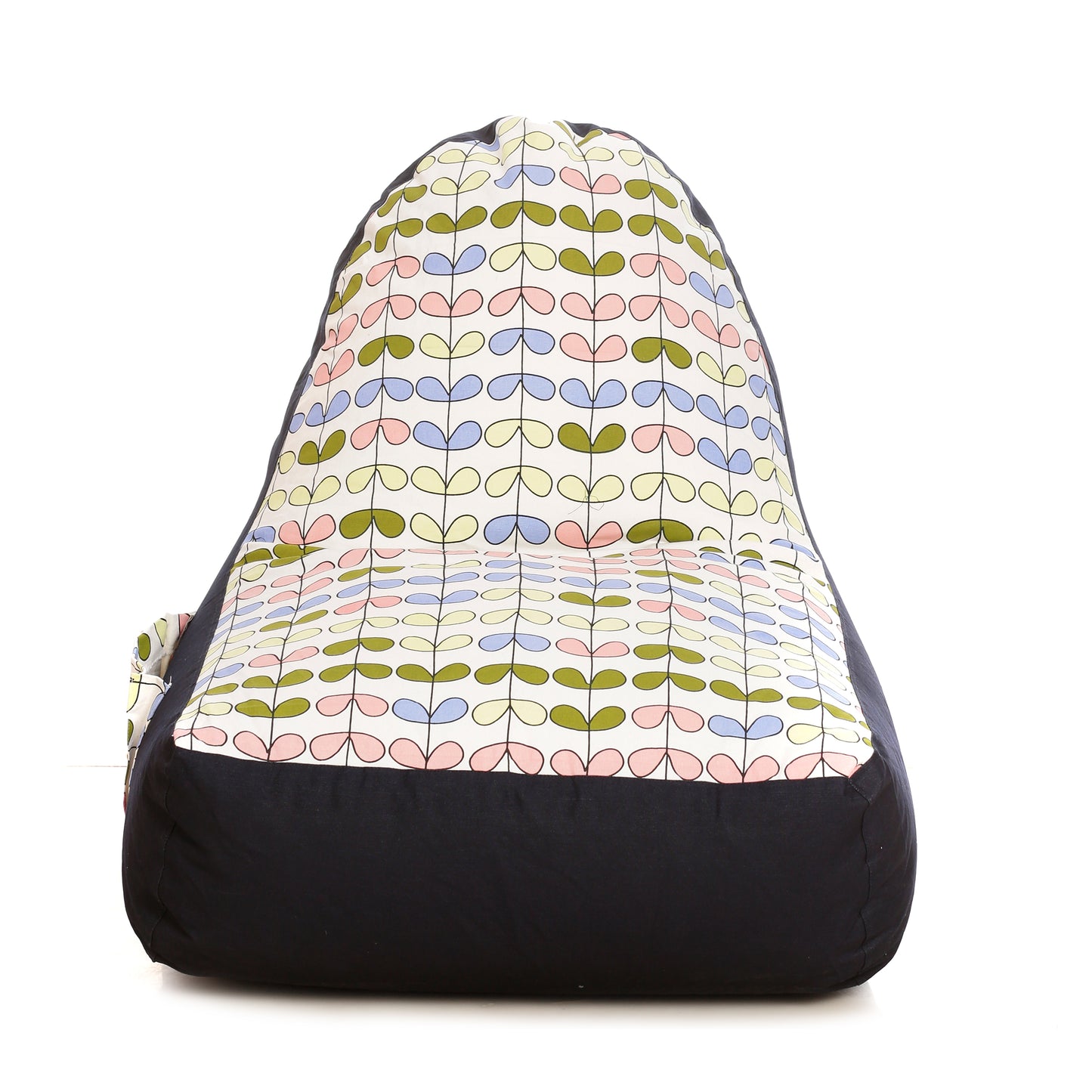 Style Homez Urban Design Denim Canvas Abstract Printed Bean Bag XXL Size Filled with Beans Fillers