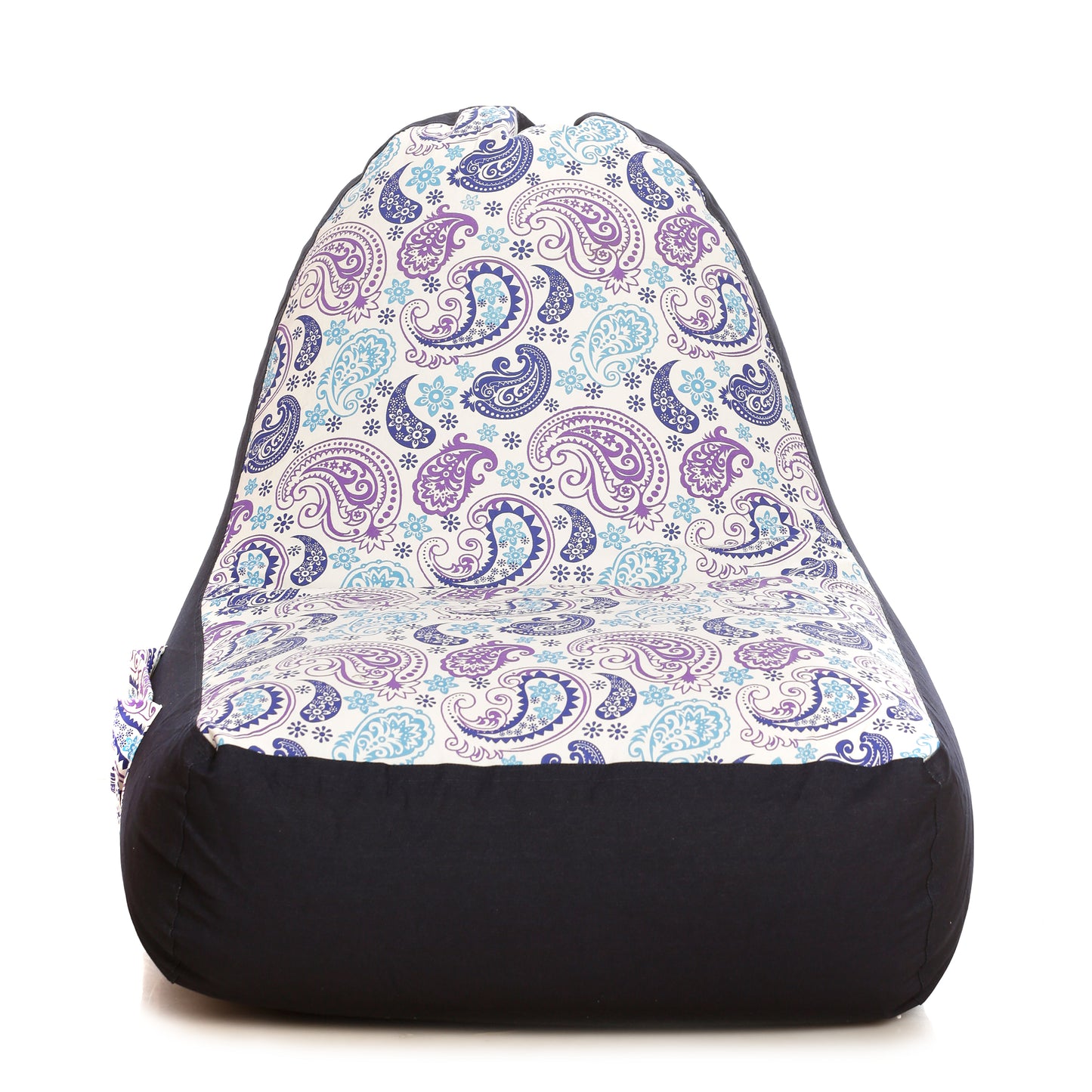 Style Homez Urban Design Denim Canvas Paisley Printed Bean BagXXL Size Filled with Beans Fillers