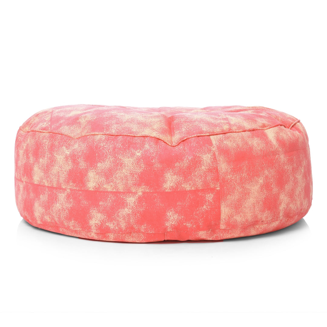 Style Homez Cotton Canvas Abstract Printed Round Floor Cushion XL Size Cover Only
