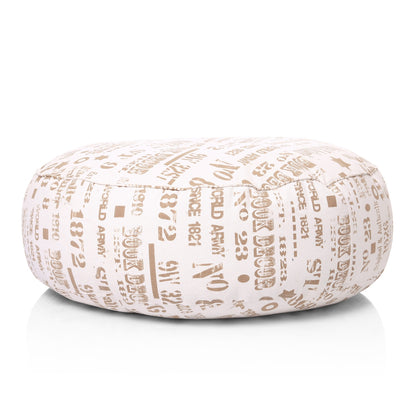 Style Homez Cotton Canvas Abstract Printed Round Floor Cushion XL Size Cover Only