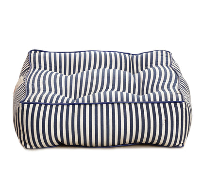 Style Homez Premium Cotton Canvas Square Floor Cushion, Stripes Design Printed Large Size with Cotton Filling